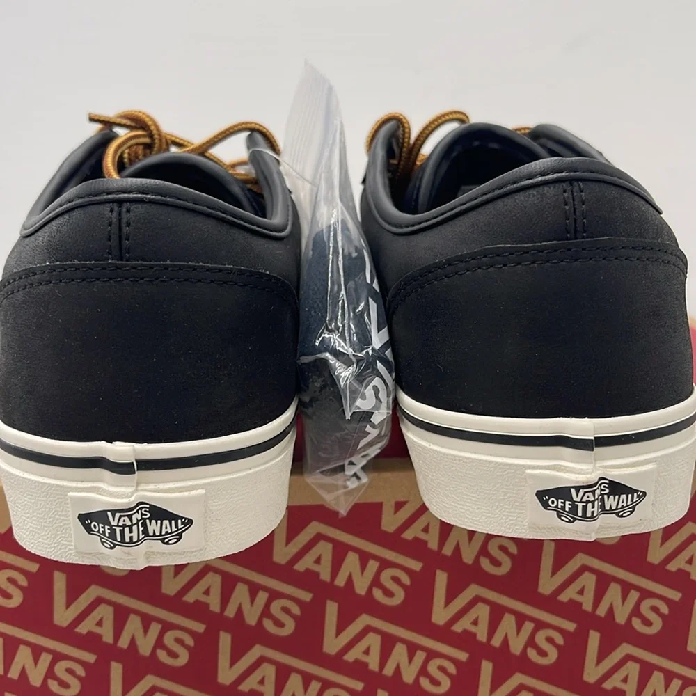Vans WMNS Black Sneakers Classic Low-Top Design Atwood (Leather)BIck/Marshmallow - Picture 14 of 16